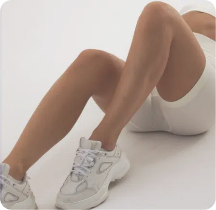 toned legs of a model